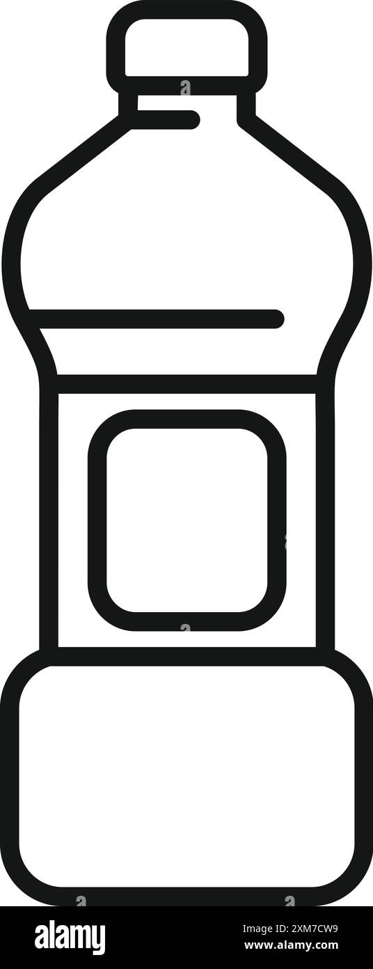 Design semplice e pulito di una confezione di bottiglie in plastica, perfetta per presentare le tue ultime bevande Illustrazione Vettoriale