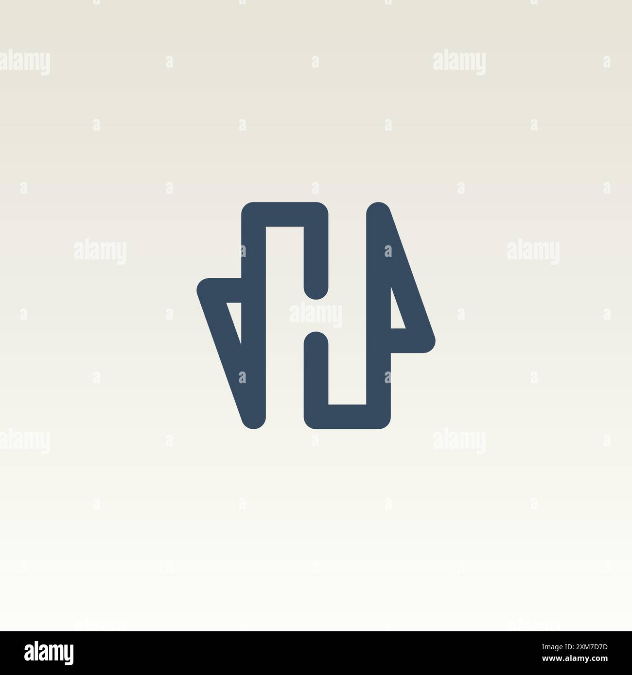 H Logo Vector Design. Vettore icona H iniziale Illustrazione Vettoriale