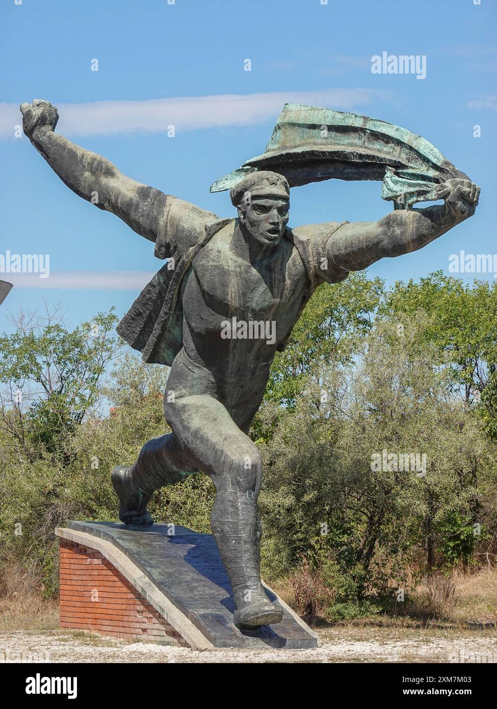 Ungheria, Budapest, Monumento della Repubblica dei Consigli nel Parco Memento. Lo Szoborpark o Memento Park è un museo all'aperto a Budapest, Ungheria, dedicato Foto Stock