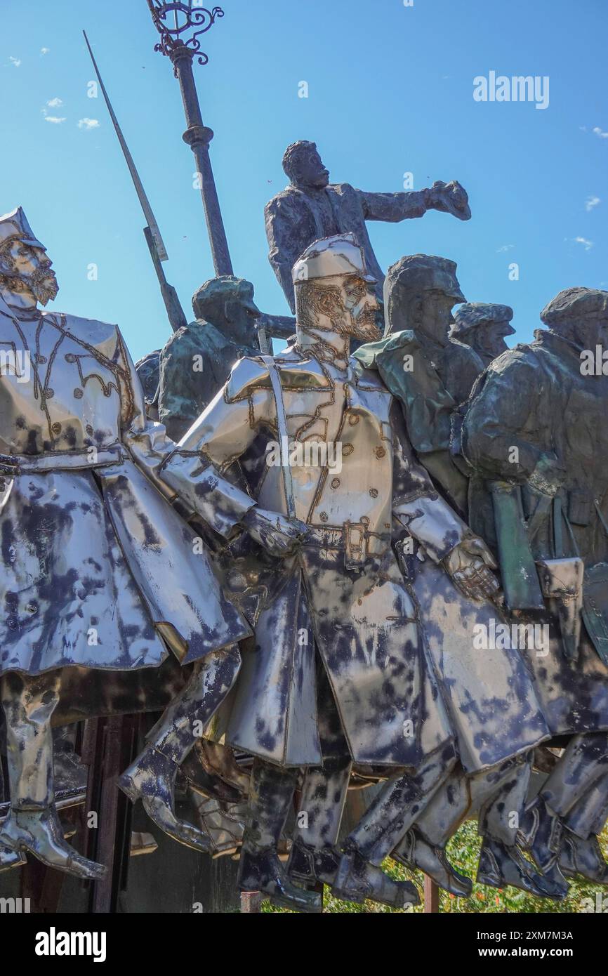 Ungheria, Budapest, il Memoriale di Bela Kun nel Parco Memento . Szoborpark o Memento Park è un museo all'aperto a Budapest, Ungheria, dedicato ai monumenti Foto Stock