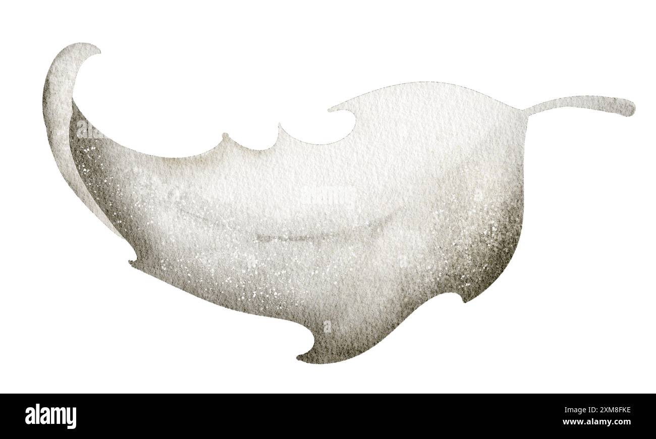 Foglia di agrifoglio acquerello. Elemento vegetale simbolo di Natale. Illustrazione botanica primo piano su sfondo bianco. Design di packaging, etichette e stampe. Foto Stock