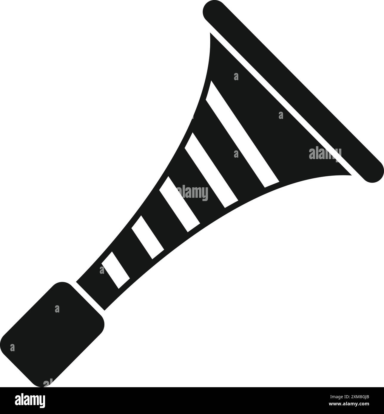 Semplice icona di stile di una vuvuzela che celebra un evento Illustrazione Vettoriale