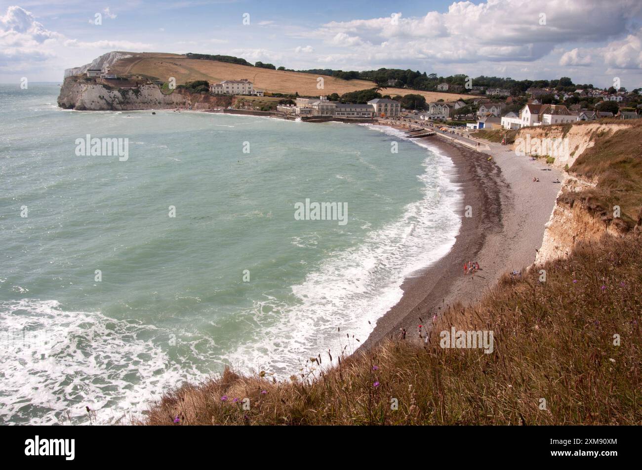 La baia di acqua dolce, Isola di Wight in Inghilterra Foto Stock