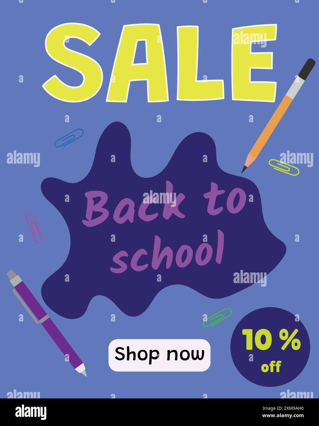 Vendita a scuola del 10 percento Illustrazione Vettoriale