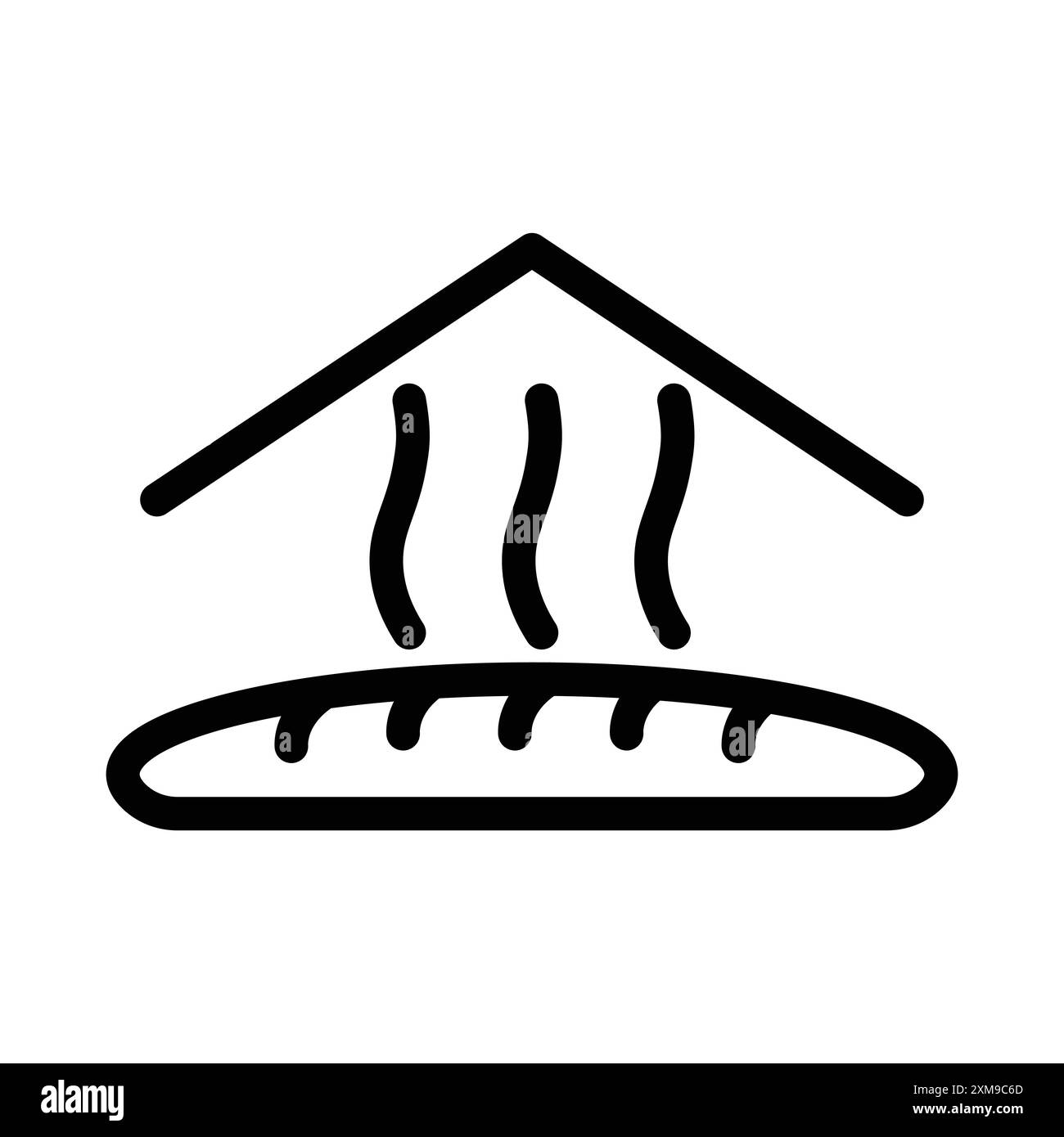 Icona della pasticceria da forno con logo lineare collezione in bianco e nero per il Web Illustrazione Vettoriale