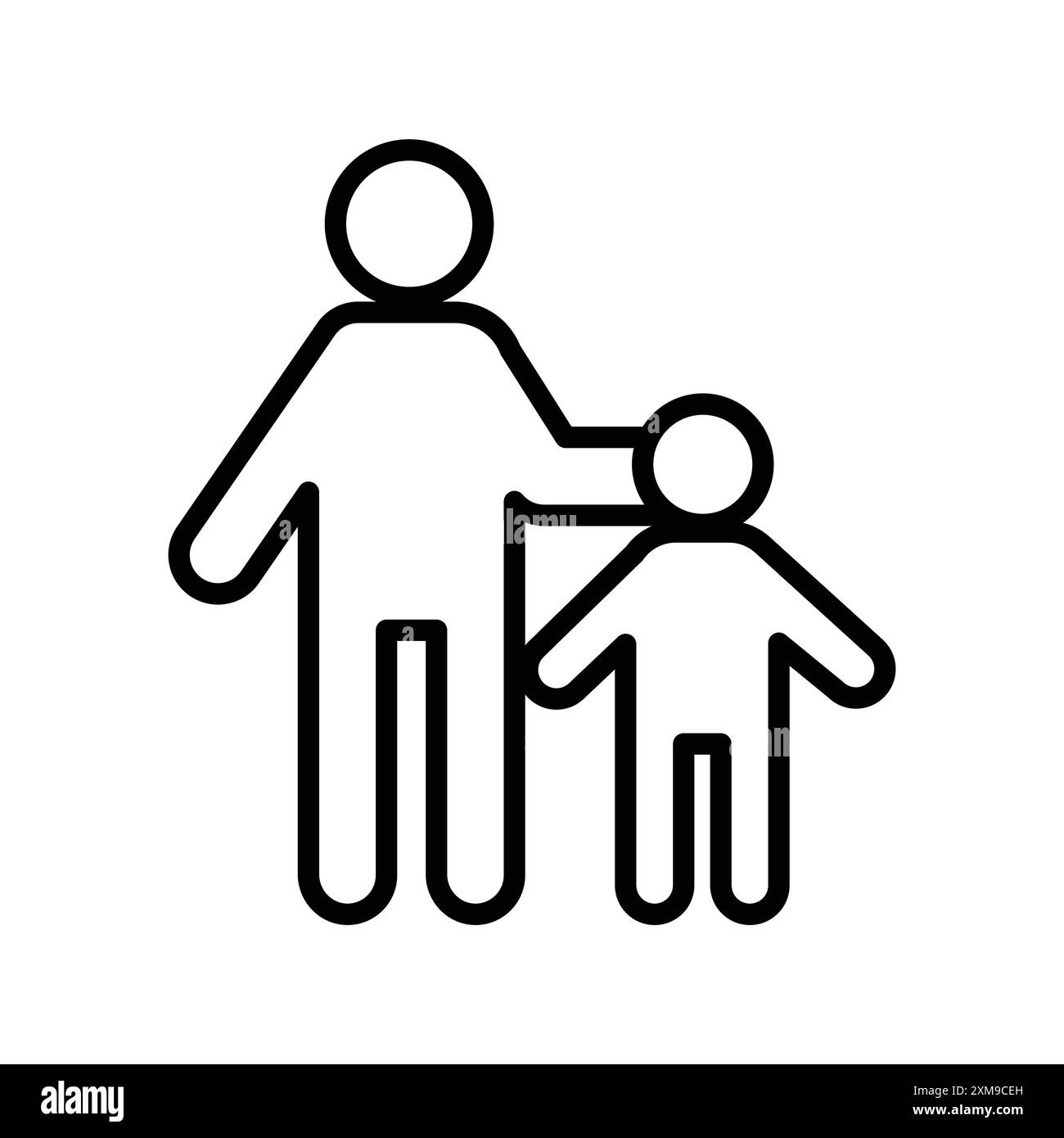 Collezione di marchi con logo lineare Guardian Icon in bianco e nero per il Web Illustrazione Vettoriale