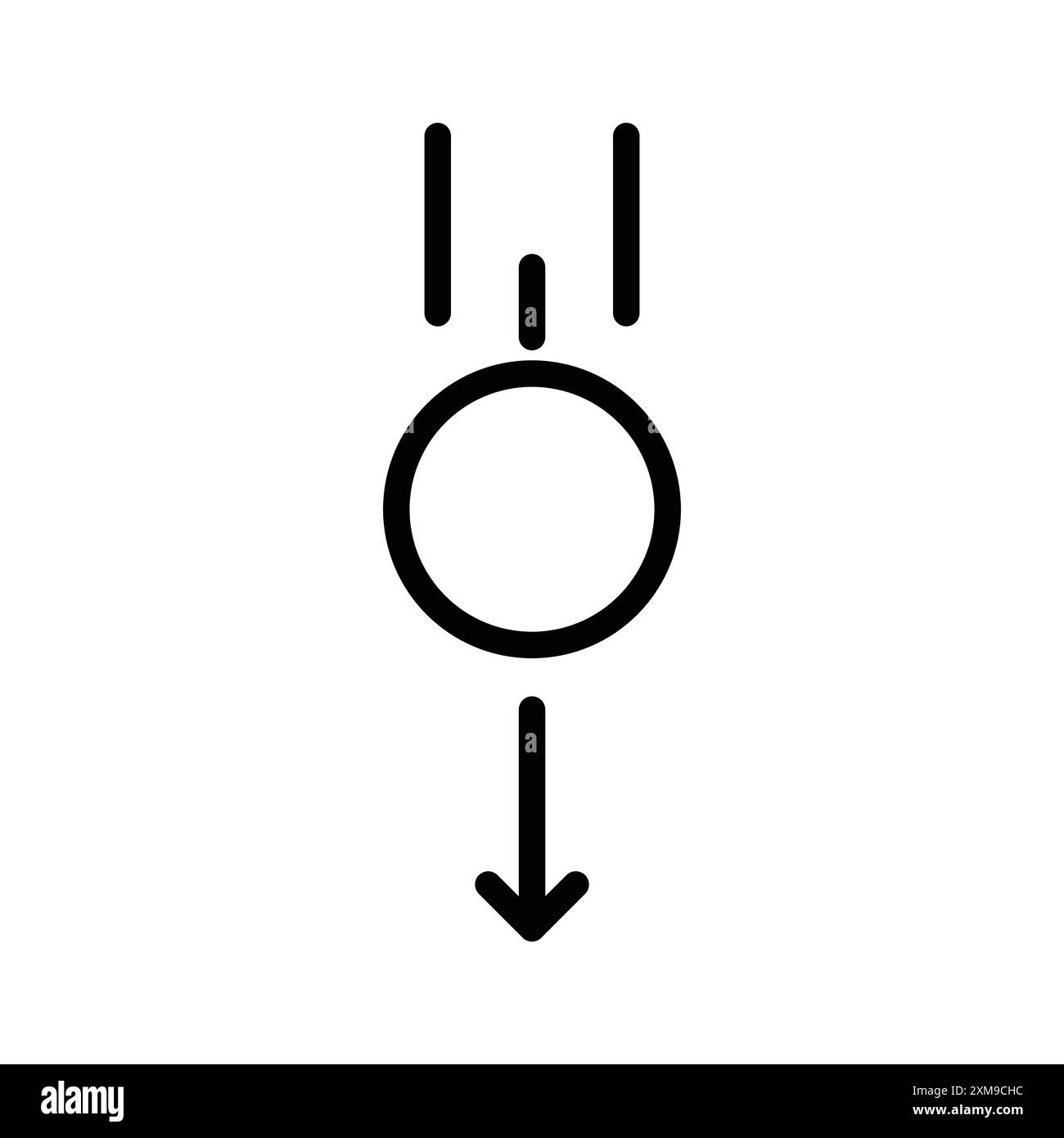 Collezione di marchi con logo lineare Gravity Icon in bianco e nero per il Web Illustrazione Vettoriale