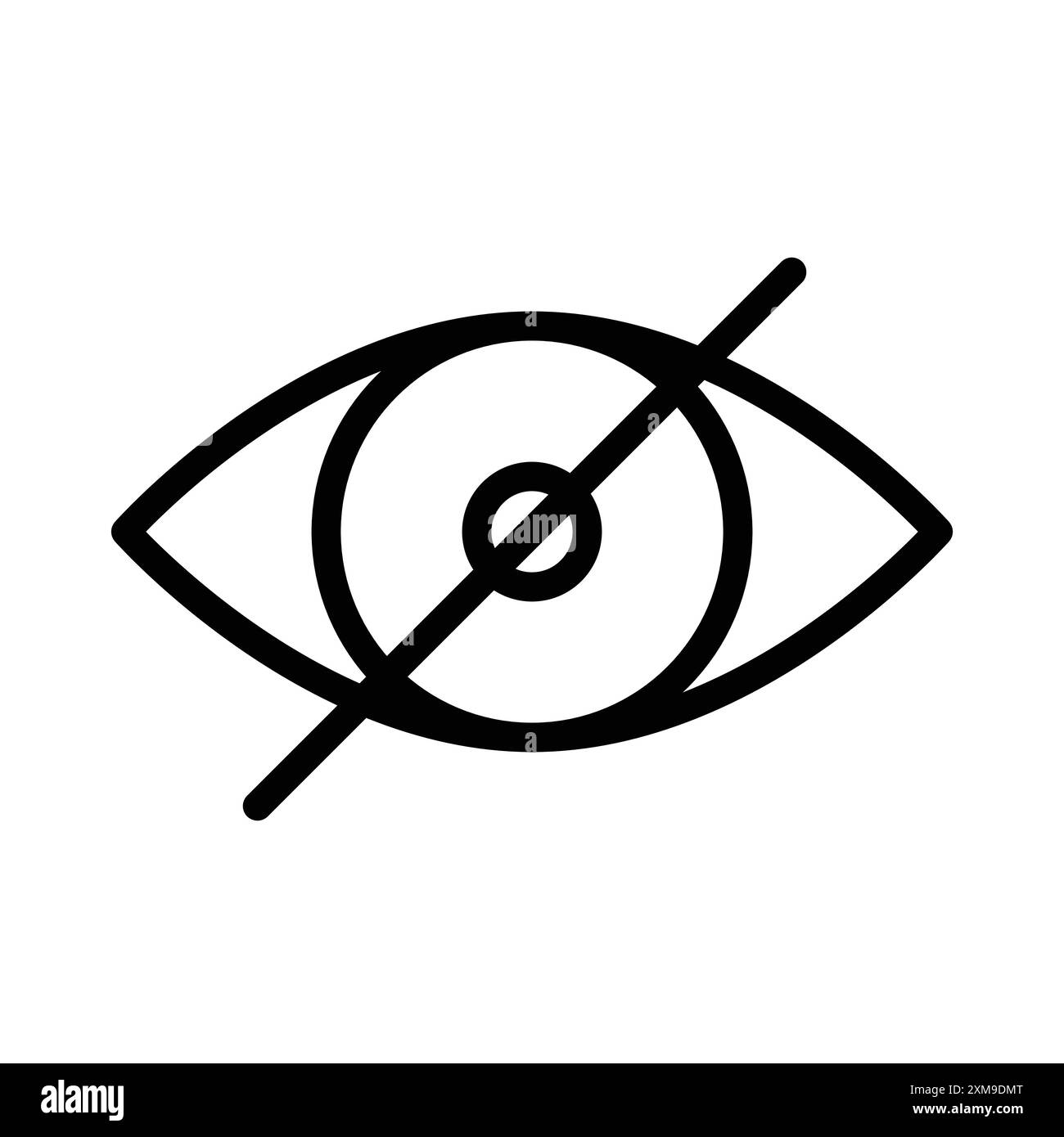 Nascondi la collezione di marchi con logo lineare icona in bianco e nero per il Web Illustrazione Vettoriale