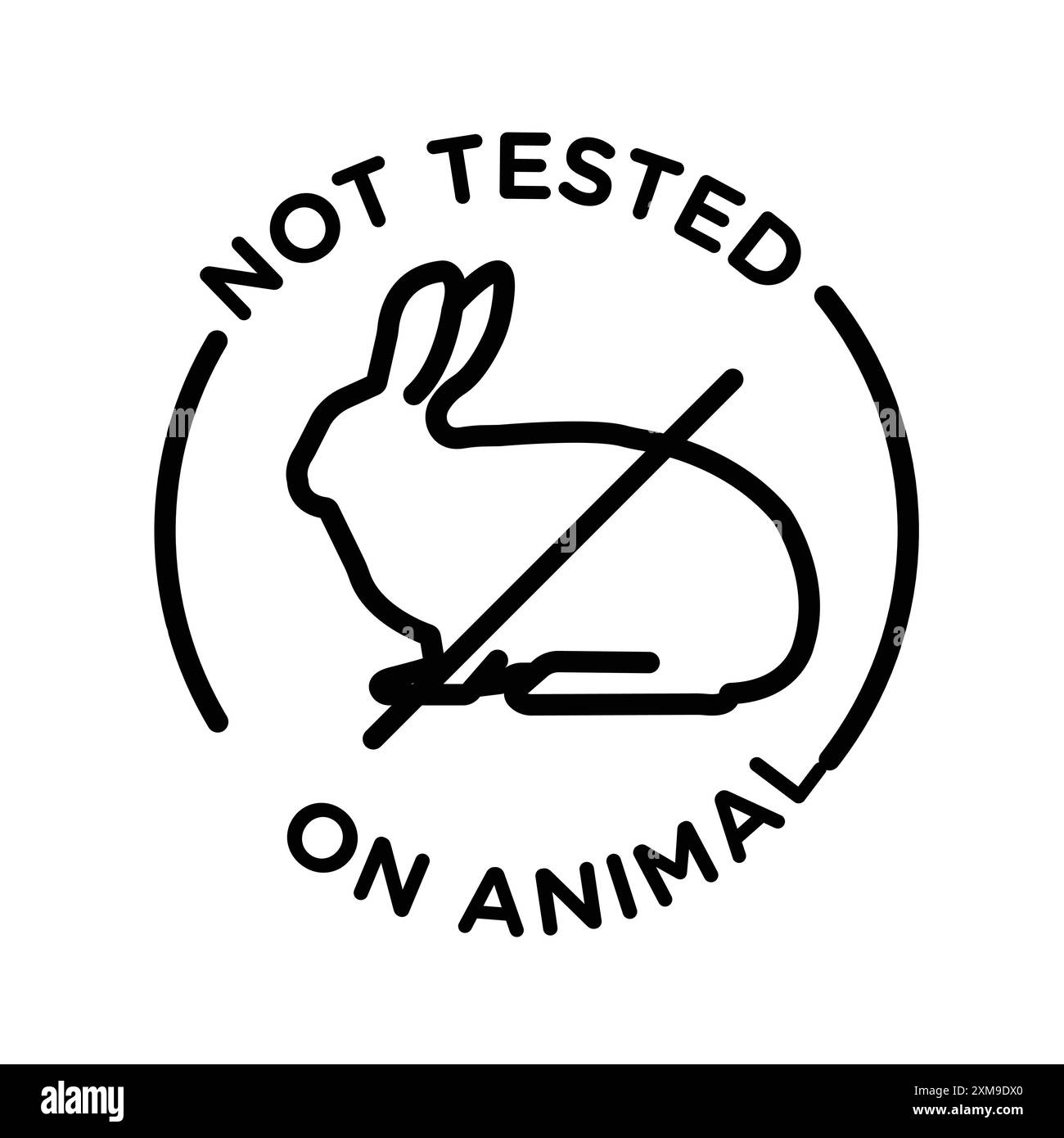 Non testato su Animals Icon LINEAR logo Set Collection in bianco e nero per il Web Illustrazione Vettoriale