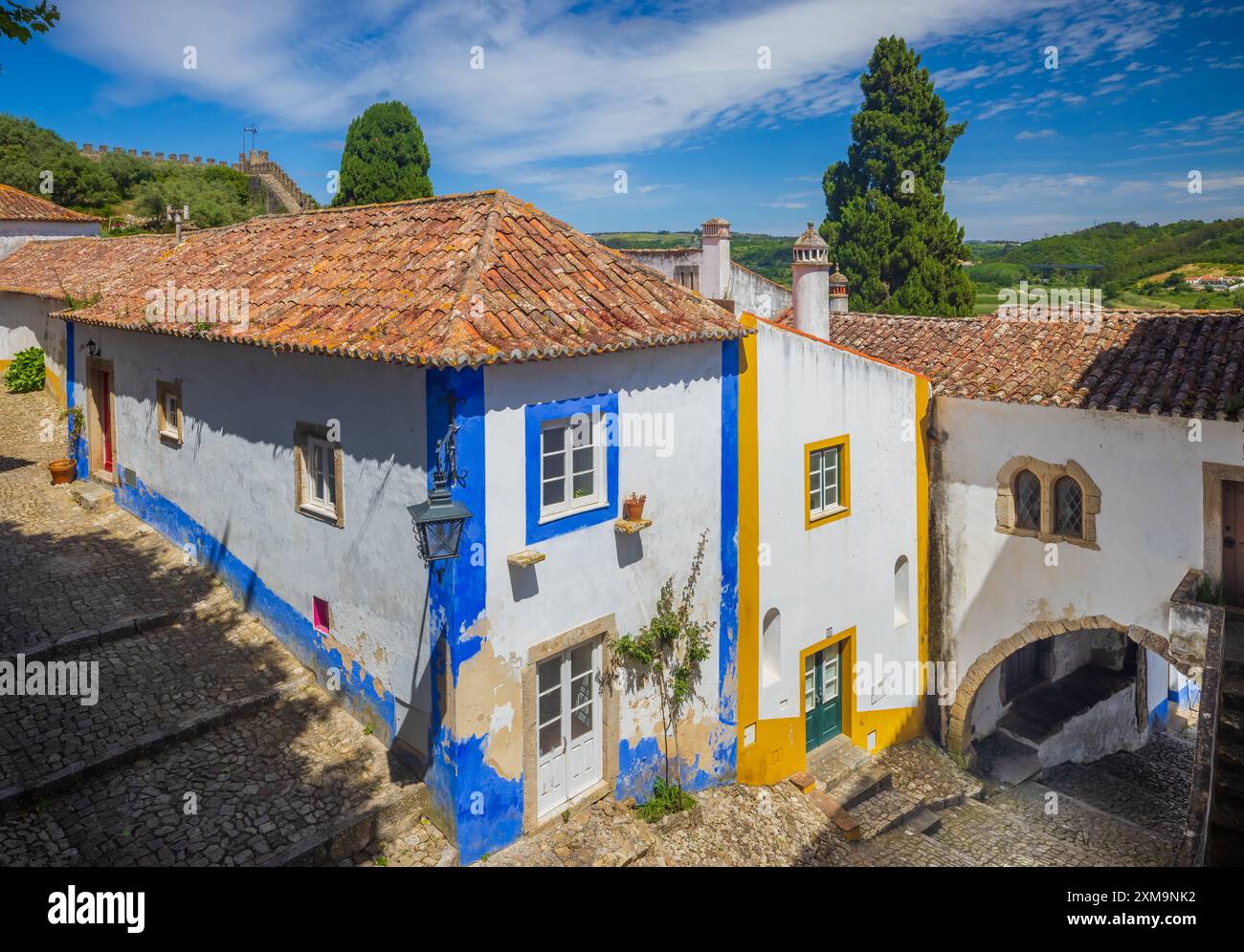 Óbidos è un comune della regione di Oeste, provincia storica dell'Estremadura e distretto di Leiria. Foto Stock