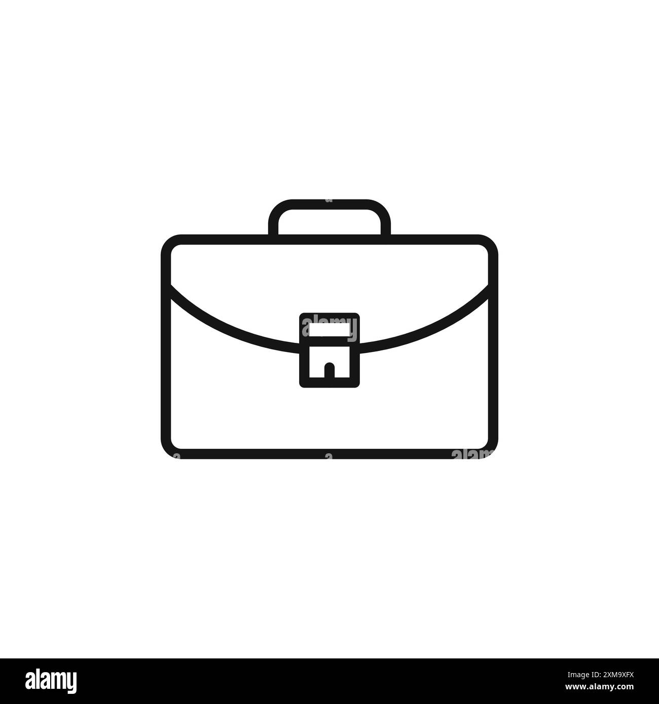 L'icona della valigetta delinea la collezione o il set in bianco e nero Illustrazione Vettoriale