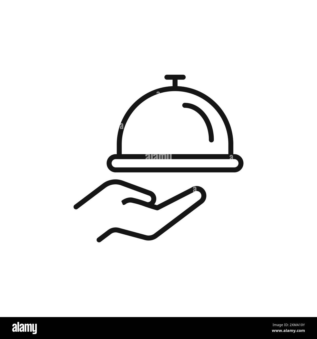 L'icona del settore alberghiero delinea la collezione o è in bianco e nero Illustrazione Vettoriale