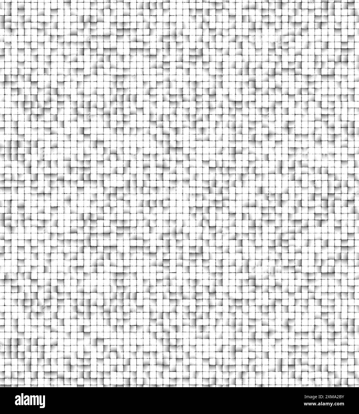 Una griglia astratta in bianco e nero con una trama simile a una mesh e variazioni casuali Foto Stock