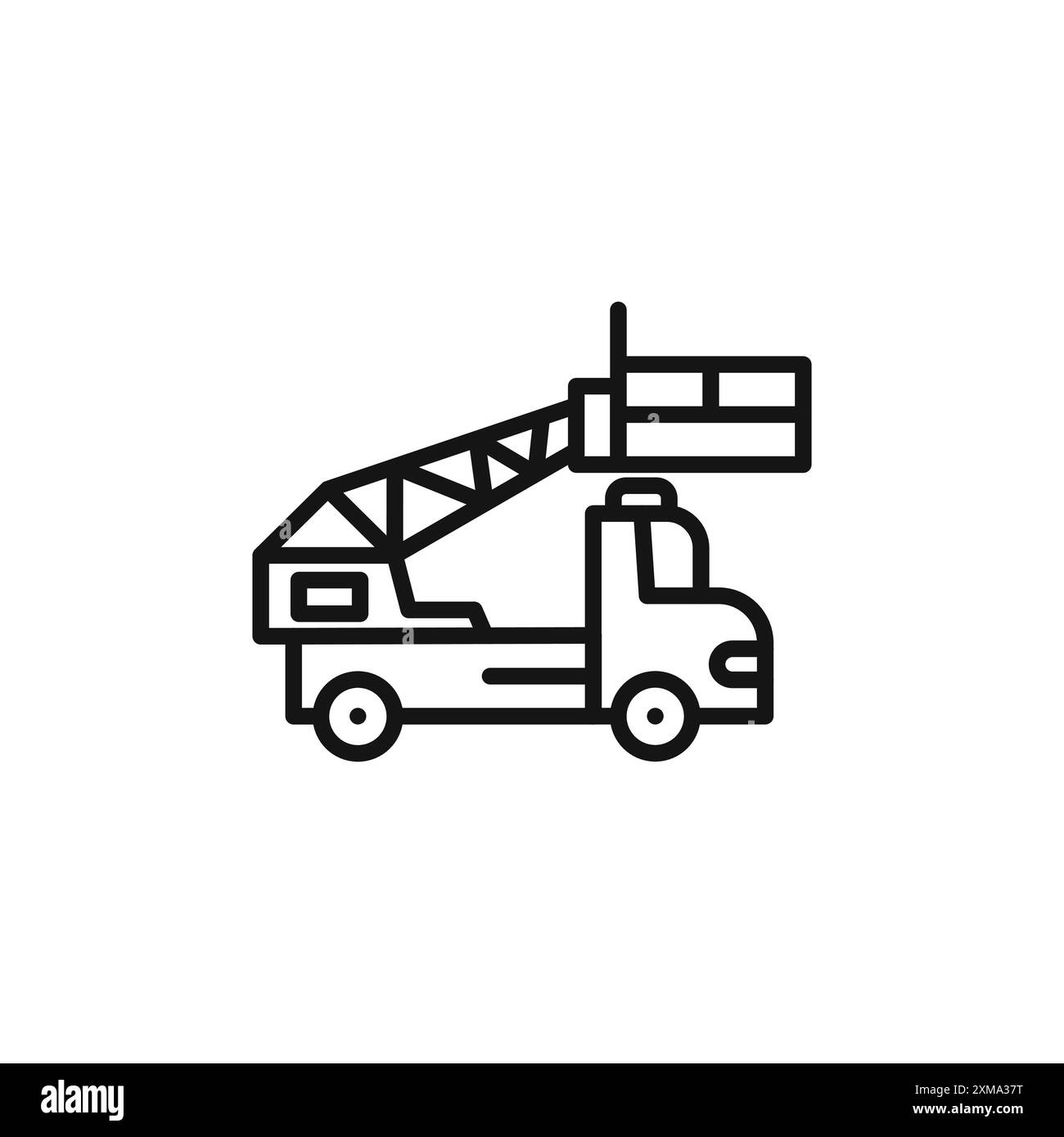 icona cestino di soccorso per camion contorno raccolta o in bianco e nero Illustrazione Vettoriale