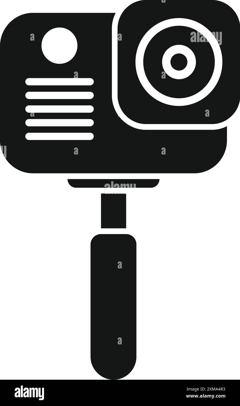 Action camera per catturare incredibili riprese di emozionanti avventure Illustrazione Vettoriale