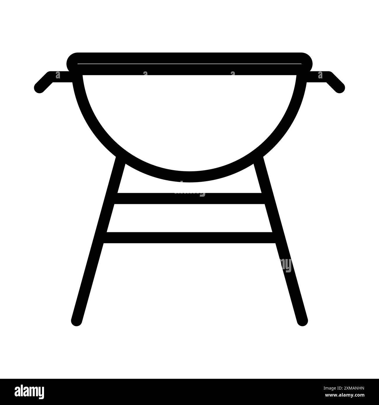 collezione di marchi lineari con logo brazier icon in bianco e nero per il web Illustrazione Vettoriale