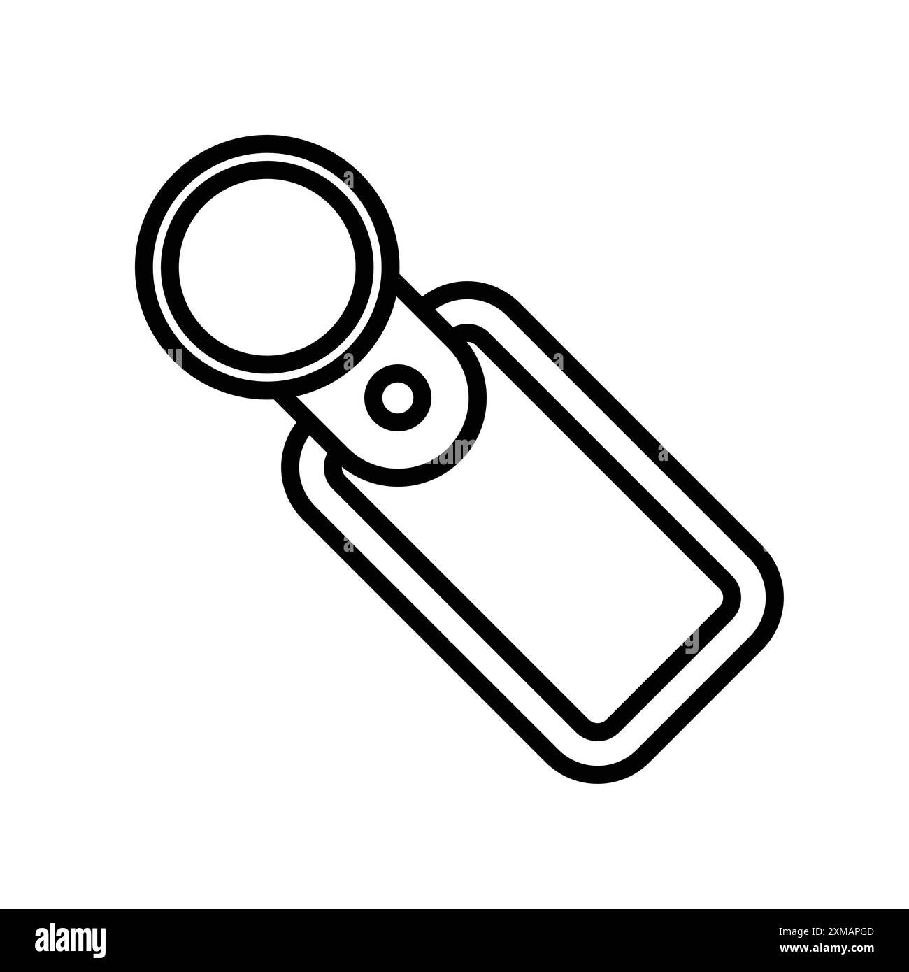 Icona del portachiavi collezione di marchi con logo lineare in bianco e nero per il Web Illustrazione Vettoriale