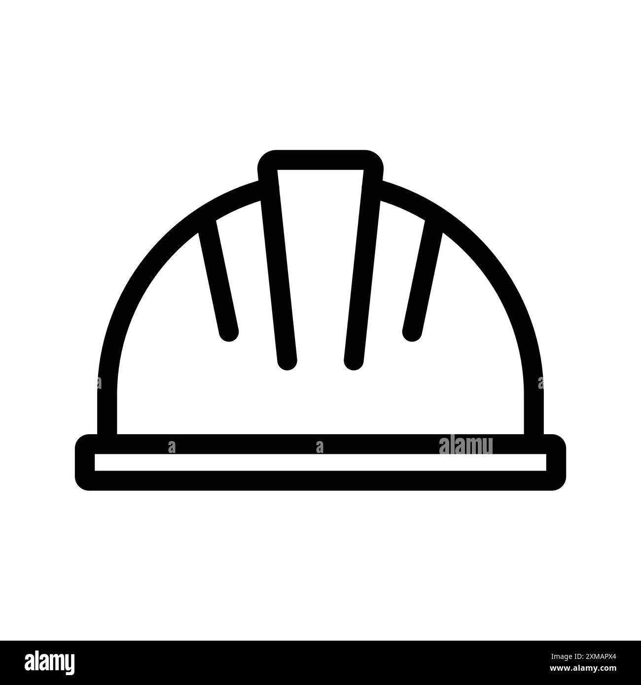 Set di marchi con logo LINEAR icona casco in bianco e nero per il Web Illustrazione Vettoriale