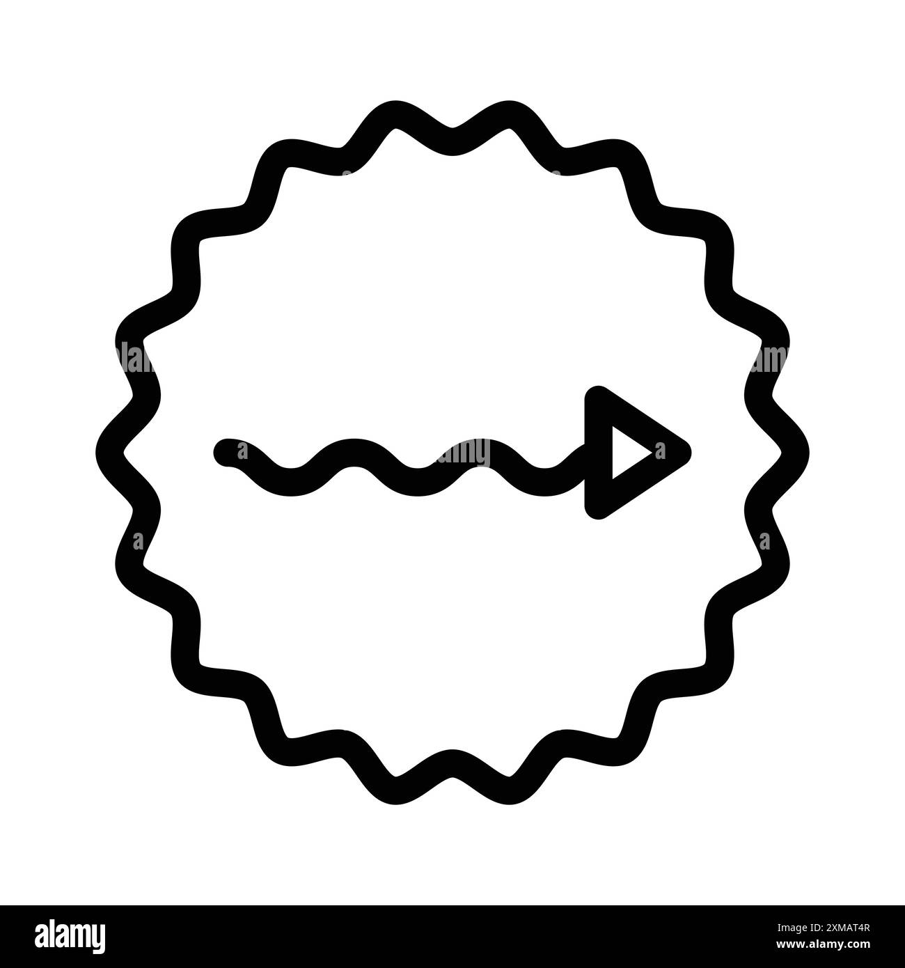 icona a freccia ondulata, logo lineare, set di marchi in bianco e nero per il web Illustrazione Vettoriale