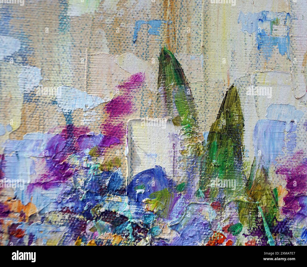 pittura tratto pennello sfondo di colore olio astratto Foto Stock