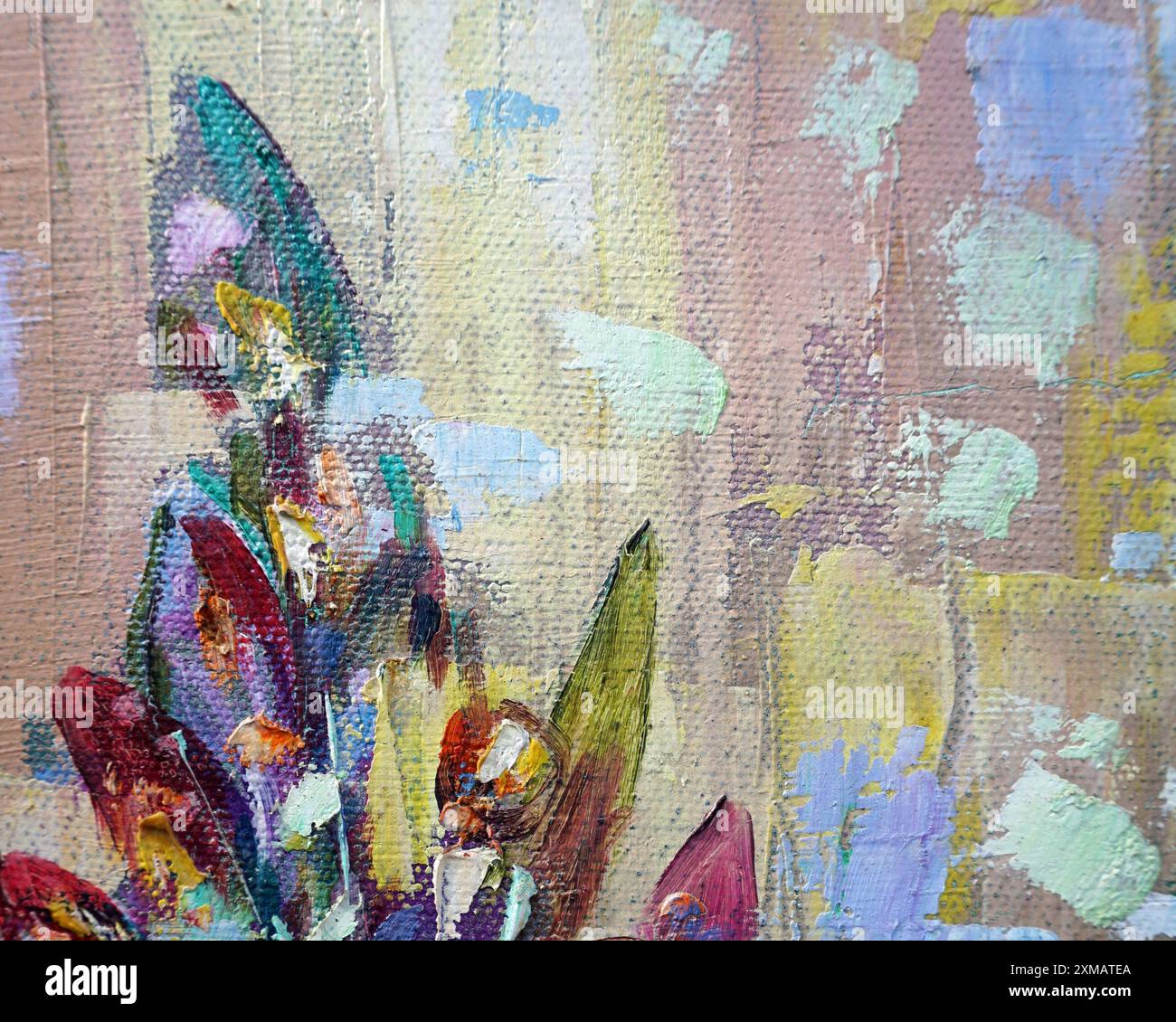 pittura tratto pennello sfondo di colore olio astratto Foto Stock