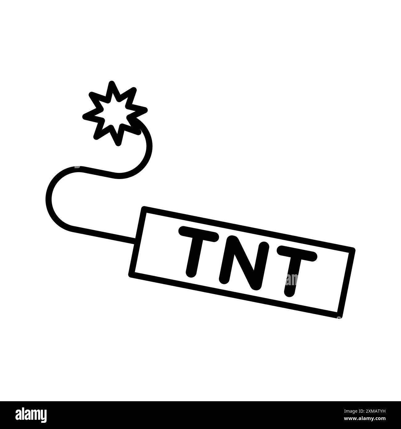 TNT Dynamite Icon LINEAR logo Set Collection in bianco e nero per il Web Illustrazione Vettoriale