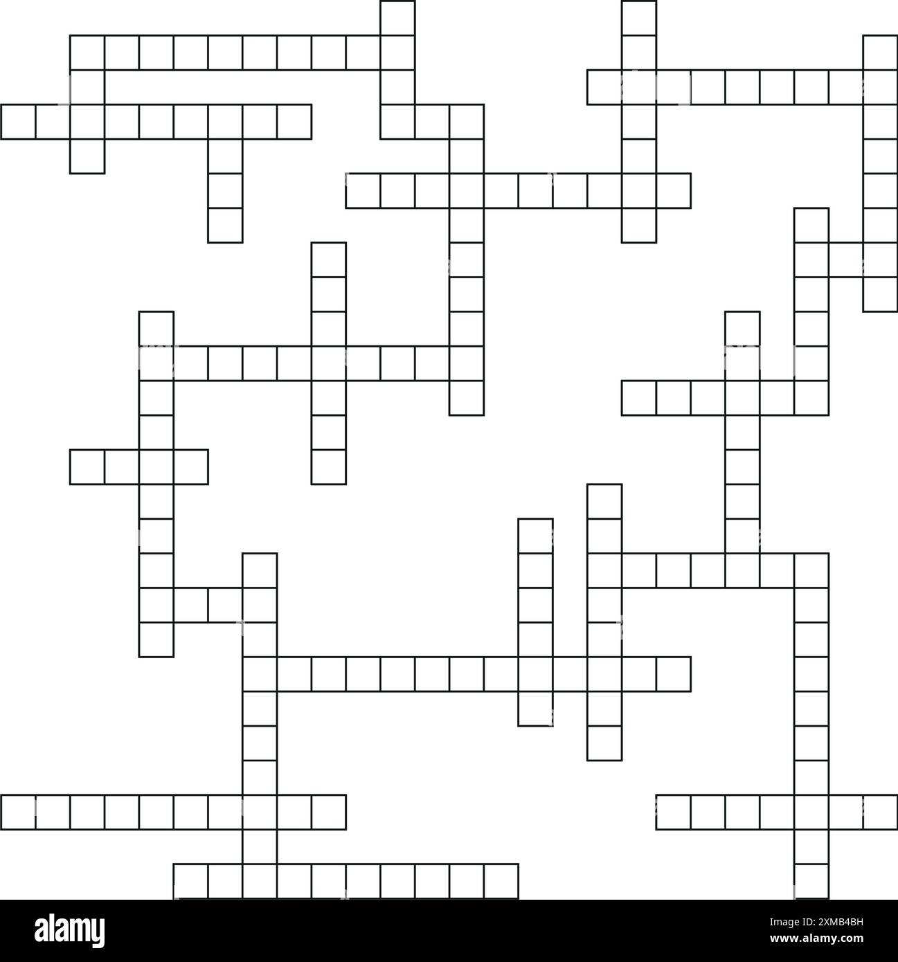 Sfondo del puzzle a parole incrociate con griglia di parole. modello di parole incrociate. Illustrazione vettoriale piatta isolata su sfondo bianco. Illustrazione Vettoriale