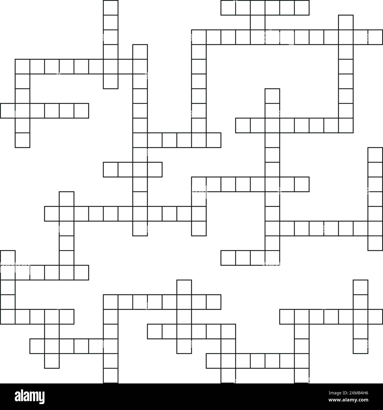 Sfondo del puzzle a parole incrociate con griglia di parole. modello di parole incrociate. Illustrazione vettoriale piatta isolata su sfondo bianco. Illustrazione Vettoriale