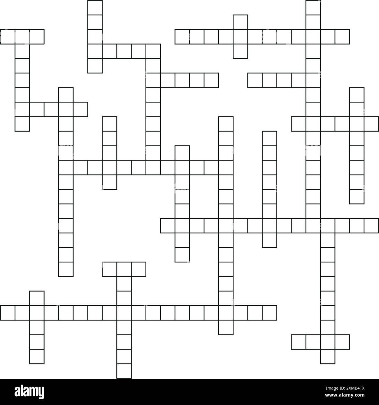 Sfondo del puzzle a parole incrociate con griglia di parole. modello di parole incrociate. Illustrazione vettoriale piatta isolata su sfondo bianco. Illustrazione Vettoriale