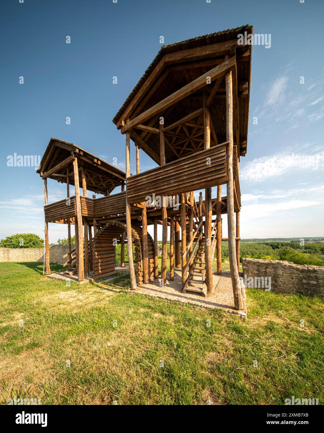 Lussonium Romkert è un monumento storico risalente all'età romana nel villaggio di Dunakomlod, Ungheria. Foto Stock