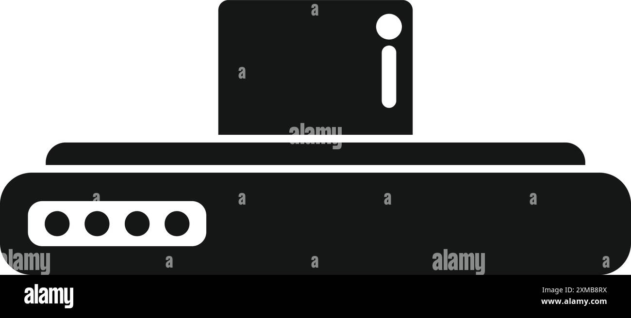 La carta di credito viene inserita in un datafone per il pagamento elettronico Illustrazione Vettoriale