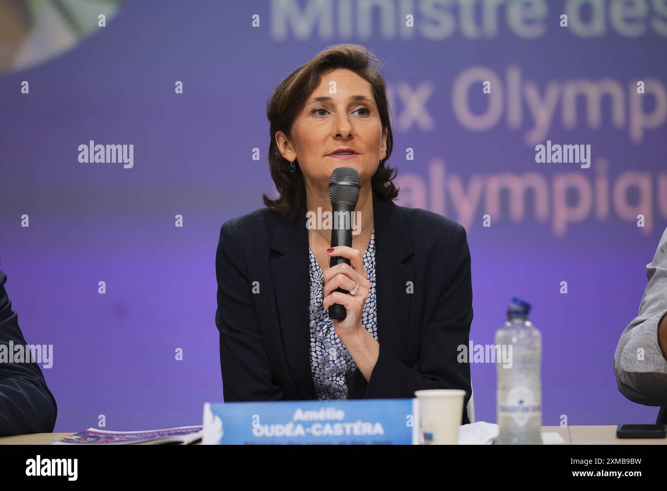 Amelie OUEDA-CASTERA, Ministro dello Sport durante la cerimonia di apertura dei Giochi Olimpici di Parigi 2024 il 26 luglio 2024 a Parigi, Francia credito: Agenzia fotografica indipendente/Alamy Live News Foto Stock