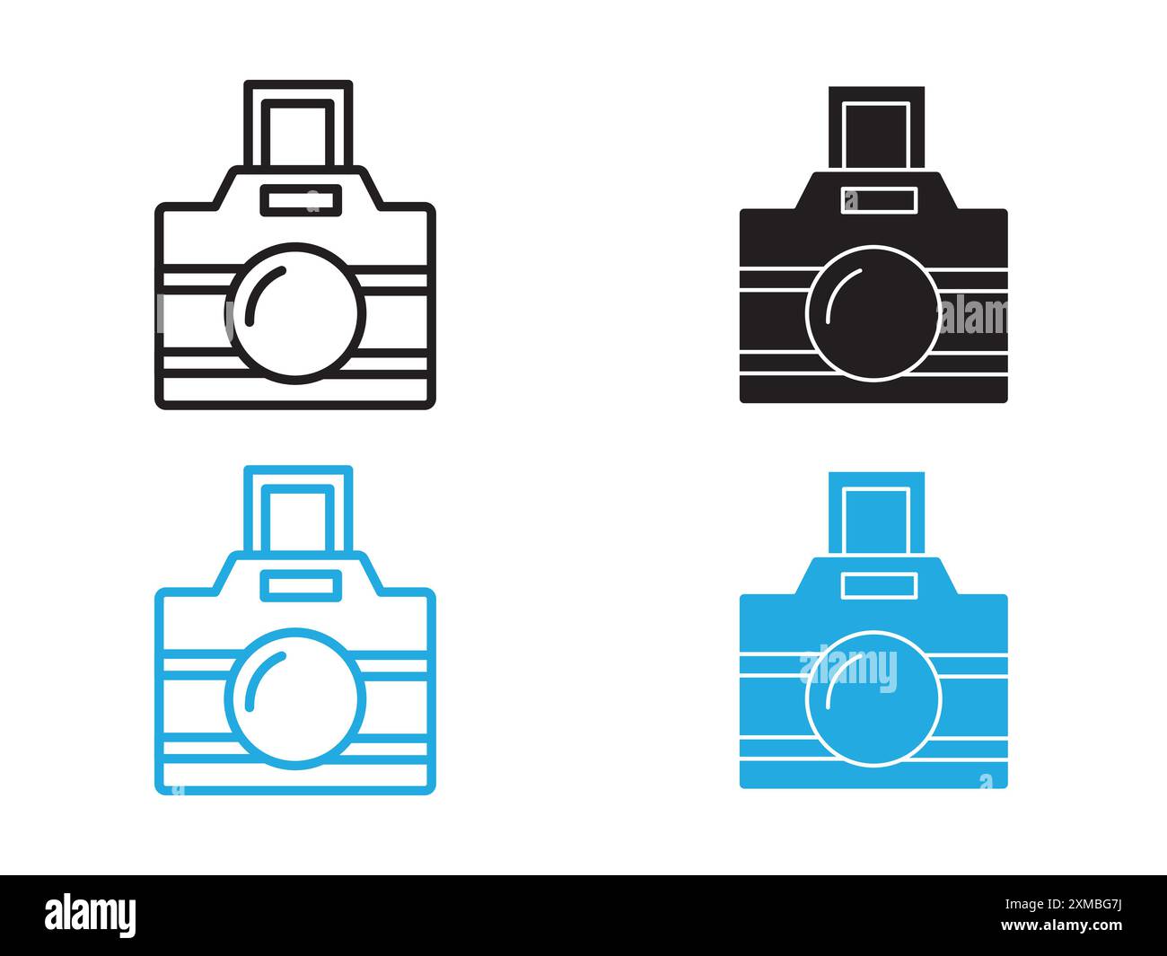 Icona istantanea immagine linea vettoriale logo segno o simbolo set stile contorno raccolta Illustrazione Vettoriale