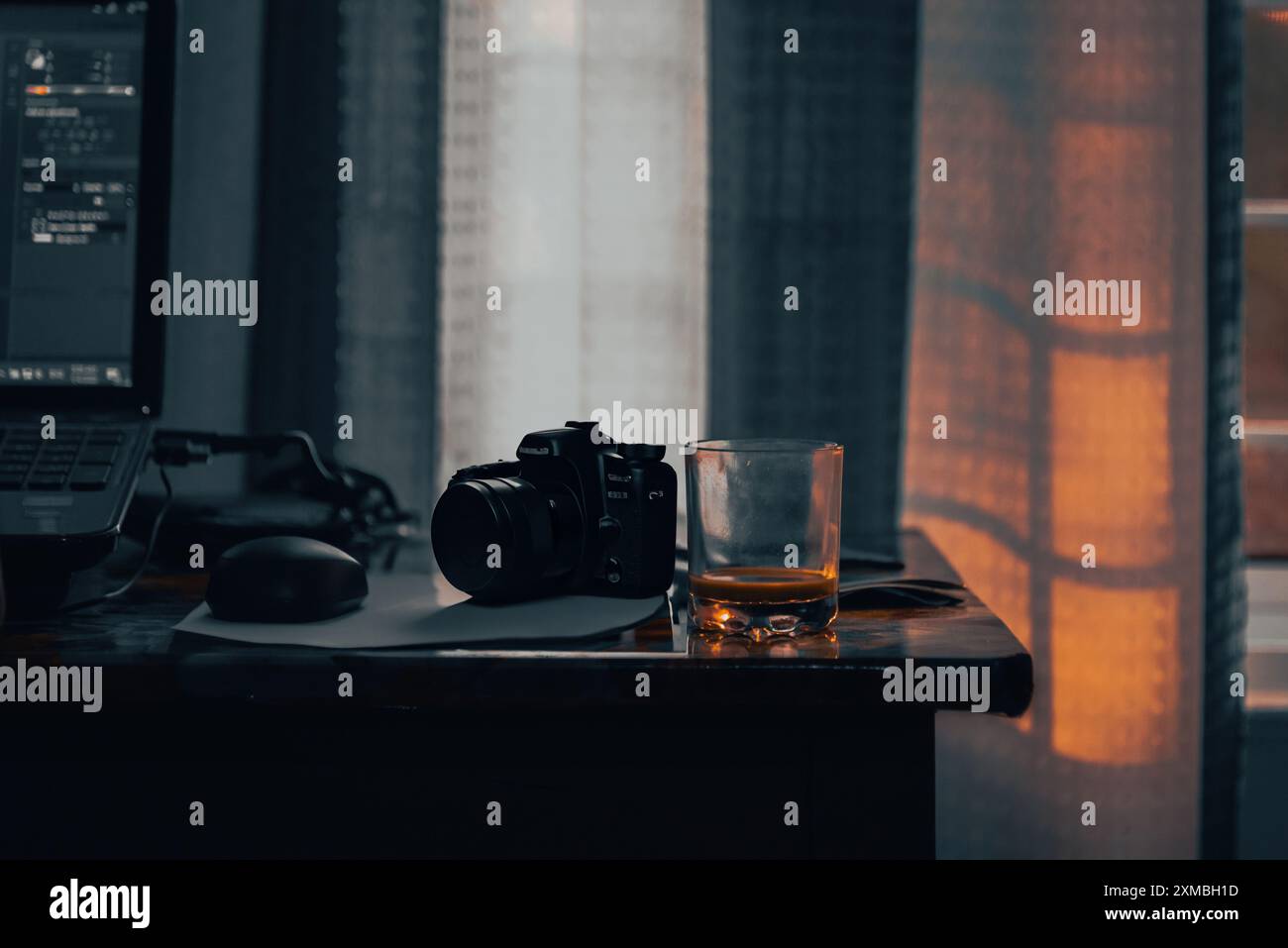 Vibrazioni della stanza per la fotografia e l'editing di foto Foto Stock