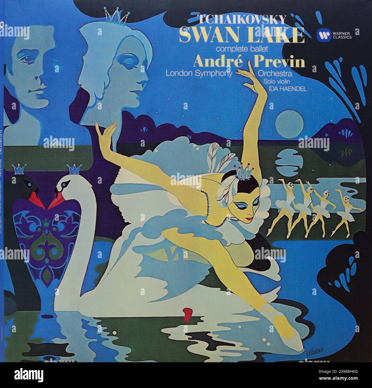 Copertina in vinile vintage. Lago Tschaikowsky-Swan. Andre Previn e la London Symphony Orchestra, 1976 Foto Stock