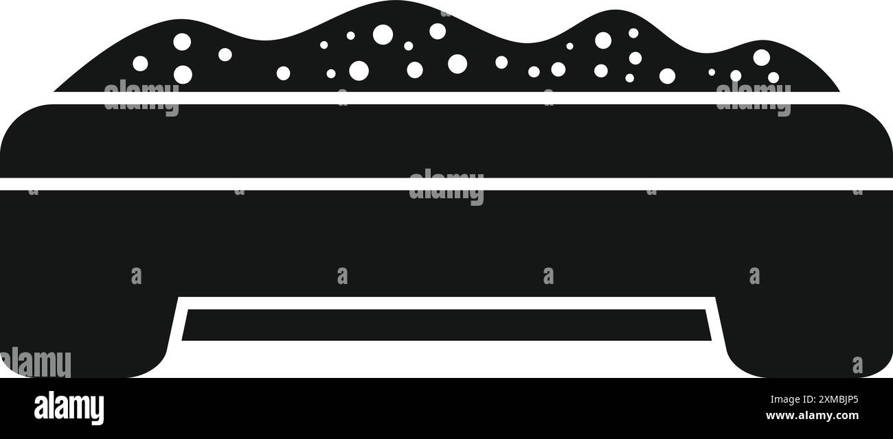 Semplice icona di sandbox pieno di sabbia per i bambini che giocano nel parco giochi Illustrazione Vettoriale Semplice icona di sandbox pieno di sabbia per i bambini che giocano nel parco giochi Illustrazione Vettoriale