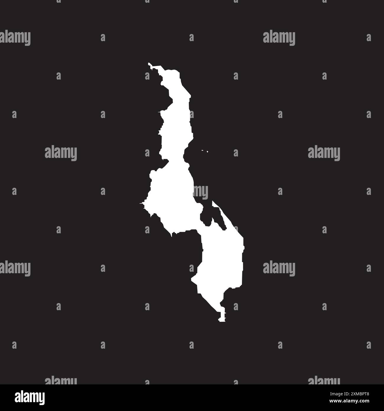 Design dell'elemento icona della mappa del Malawi Illustrazione Vettoriale