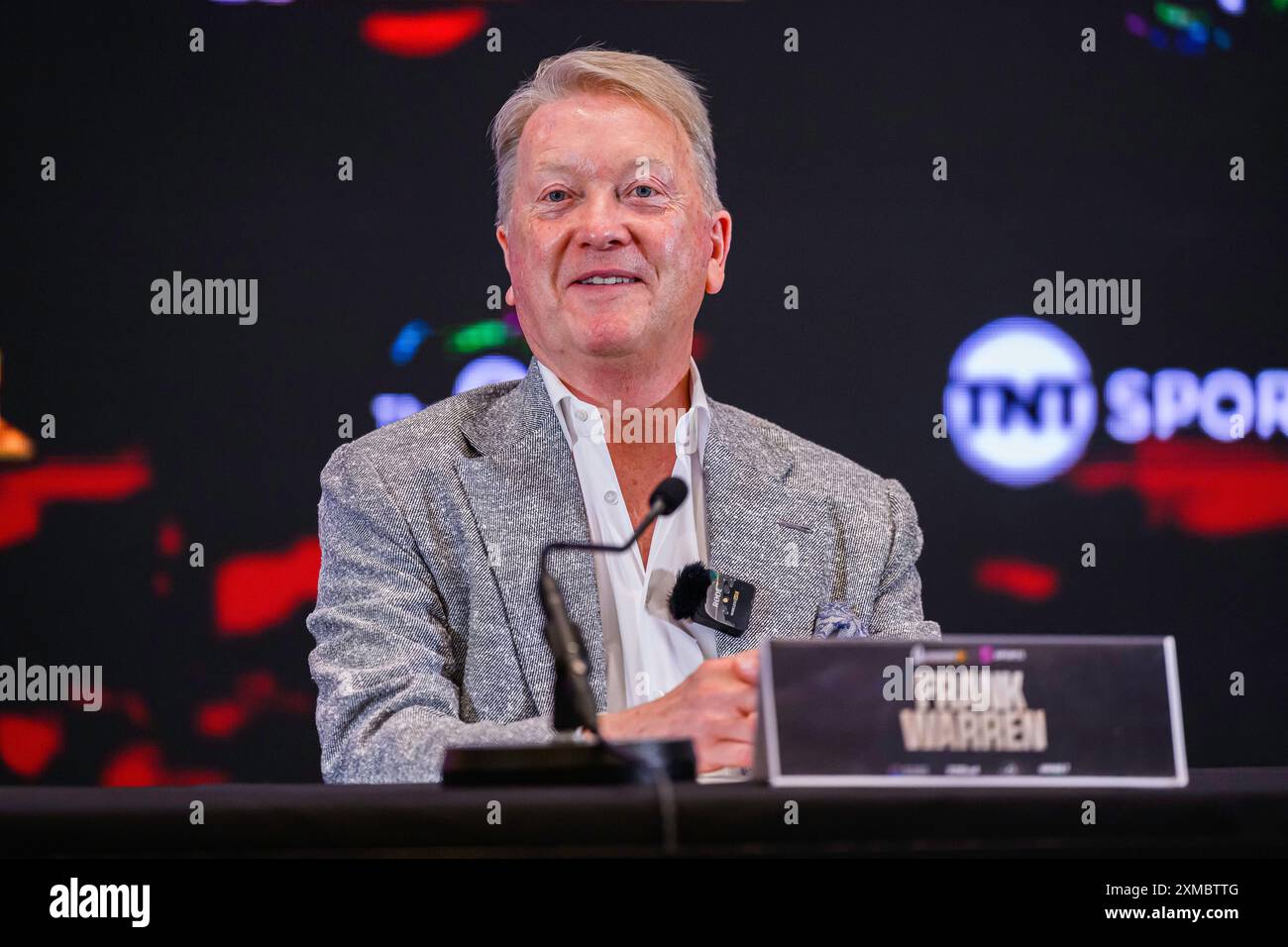 LONDRA, REGNO UNITO. 25 lug, 24. Frank Warren durante Joyce vs Chisora Final Press Conferences presso Arora Suite, The O2 Intercontinental Hotel giovedì 25 luglio 2024 a LONDRA, INGHILTERRA. Crediti: Taka G Wu/Alamy Live News Foto Stock