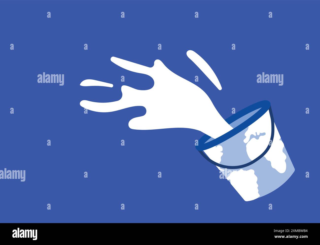 Illustrazione Water World Aqua Splash Illustrazione Vettoriale