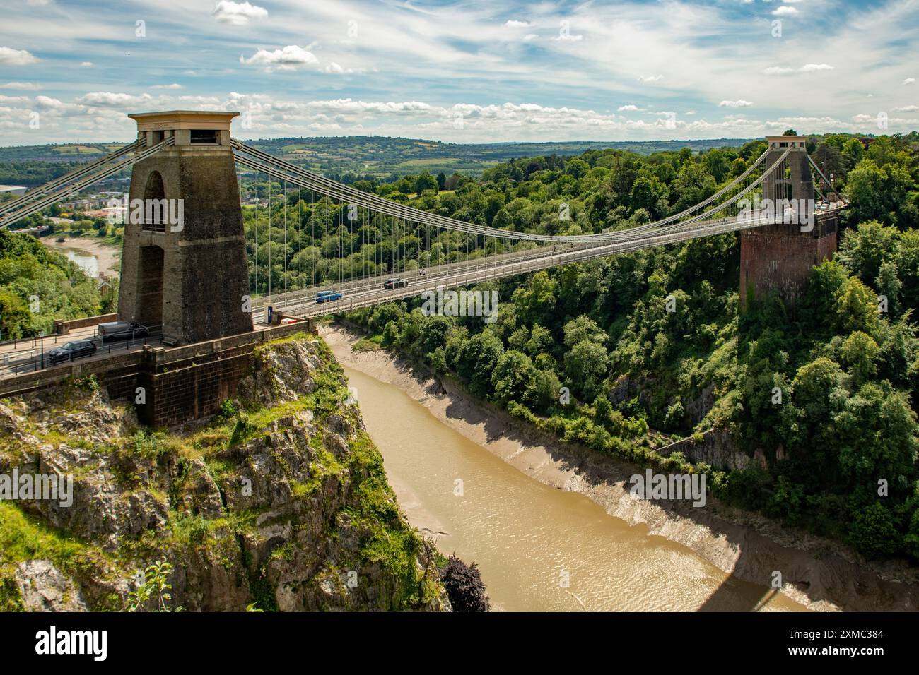 Clifton Suspension Bridge, Bristol, Somerset, Inghilterra Foto Stock