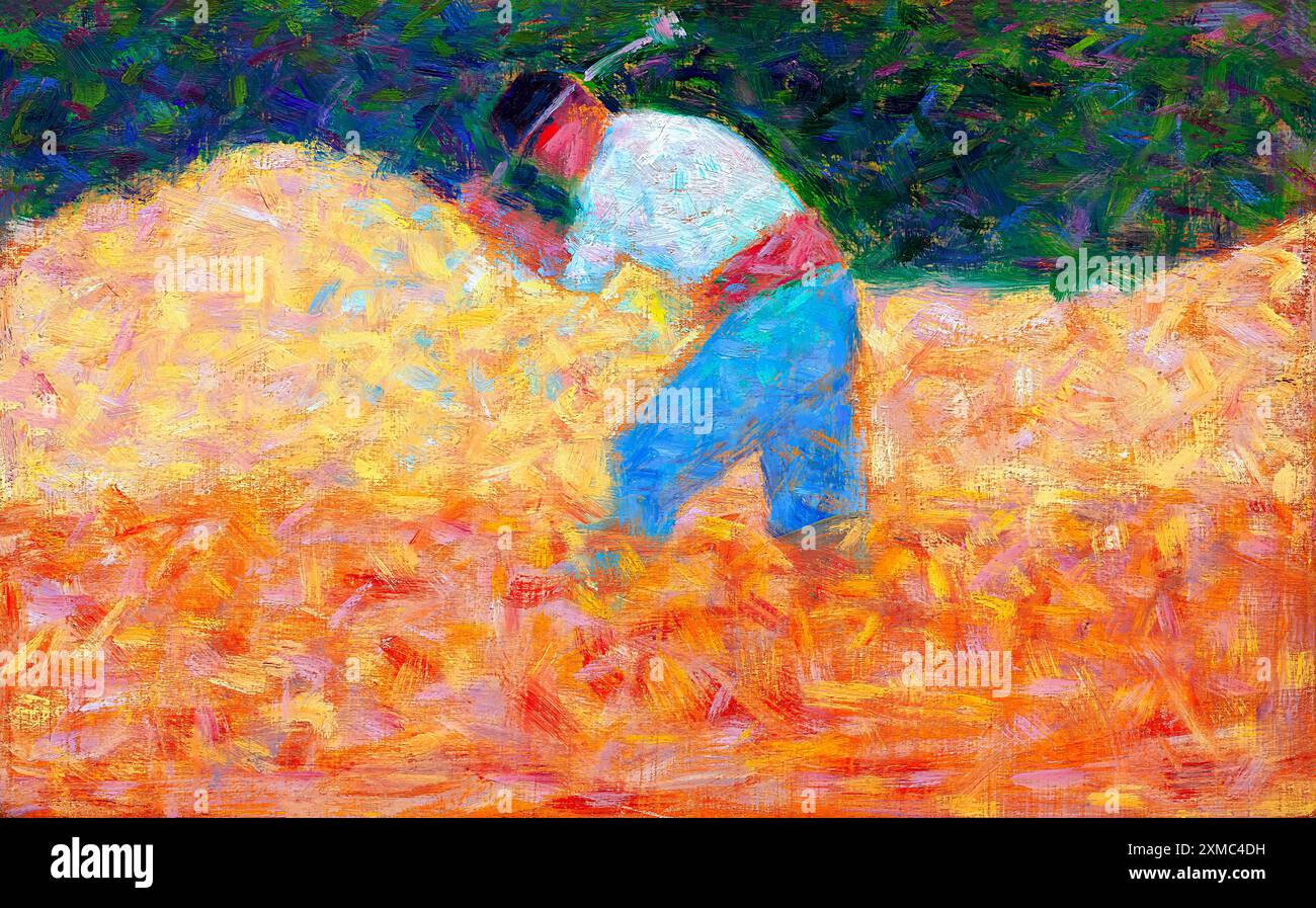 The Stone Breaker (ca. 1882) di Georges Seurat. Originale dalla National Gallery of Art Foto Stock