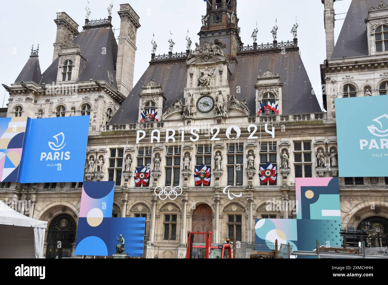 Hôtel de ville de Paris Foto Stock