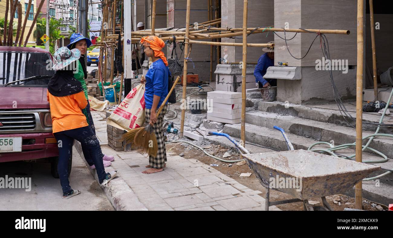 Cantiere a Pattaya, Thailandia Foto Stock