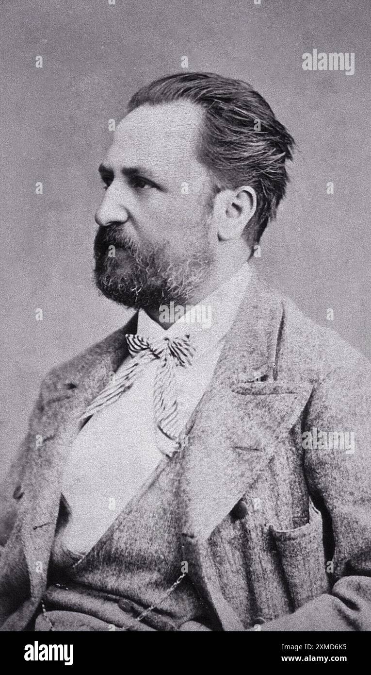 Hermann Widerhofer, barone von Widerhofer dal 1898 (Weyer an der Enns, 24 marzo 1832; Ischl, † luglio 28, 1901) è stato un pediatra austriaco e il primo professore ordinario di pediatria nei paesi di lingua tedesca. Fotografia di Victor Angerer (1839-1894) Foto Stock