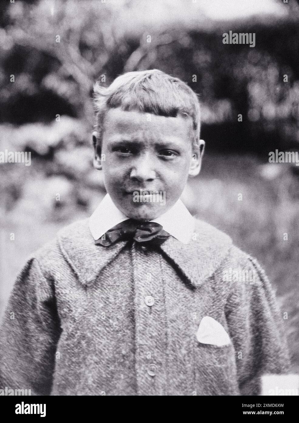 Epidemia di vaiolo di Gloucester, 1896: J.R. Evans, di 10 anni, un piccolo paziente, dopo il recupero. Fotografia di H.C.F., 1896. Foto Stock