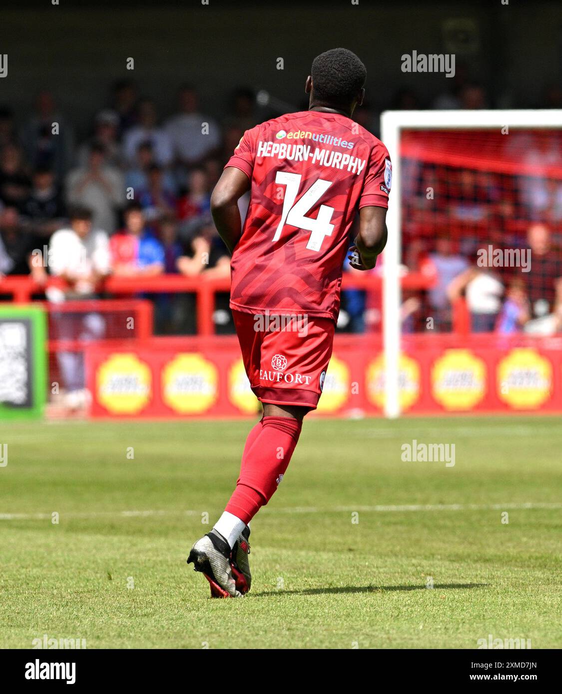 Rushain Hepburn-Murphy di Crawley Town durante l'amichevole pre-stagione tra Crawley Town e Crystal Palace al Broadfield Stadium , Crawley , Regno Unito - 27 luglio 2024 Photo Simon Dack / Telephoto Images. Solo per uso editoriale. Niente merchandising. Per le immagini di calcio si applicano restrizioni fa e Premier League inc. Non è consentito l'utilizzo di Internet/dispositivi mobili senza licenza FAPL. Per ulteriori dettagli, contattare Football Dataco Foto Stock