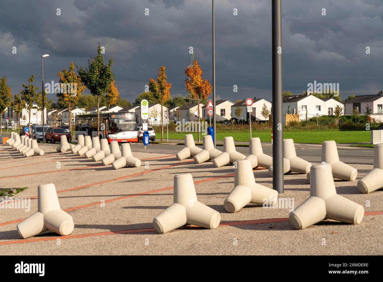 Nuovo quartiere urbano Graf Bismarck e Stoelting Marina, sul canale Reno-Herne, sviluppo residenziale e commerciale sul sito della potenza Foto Stock