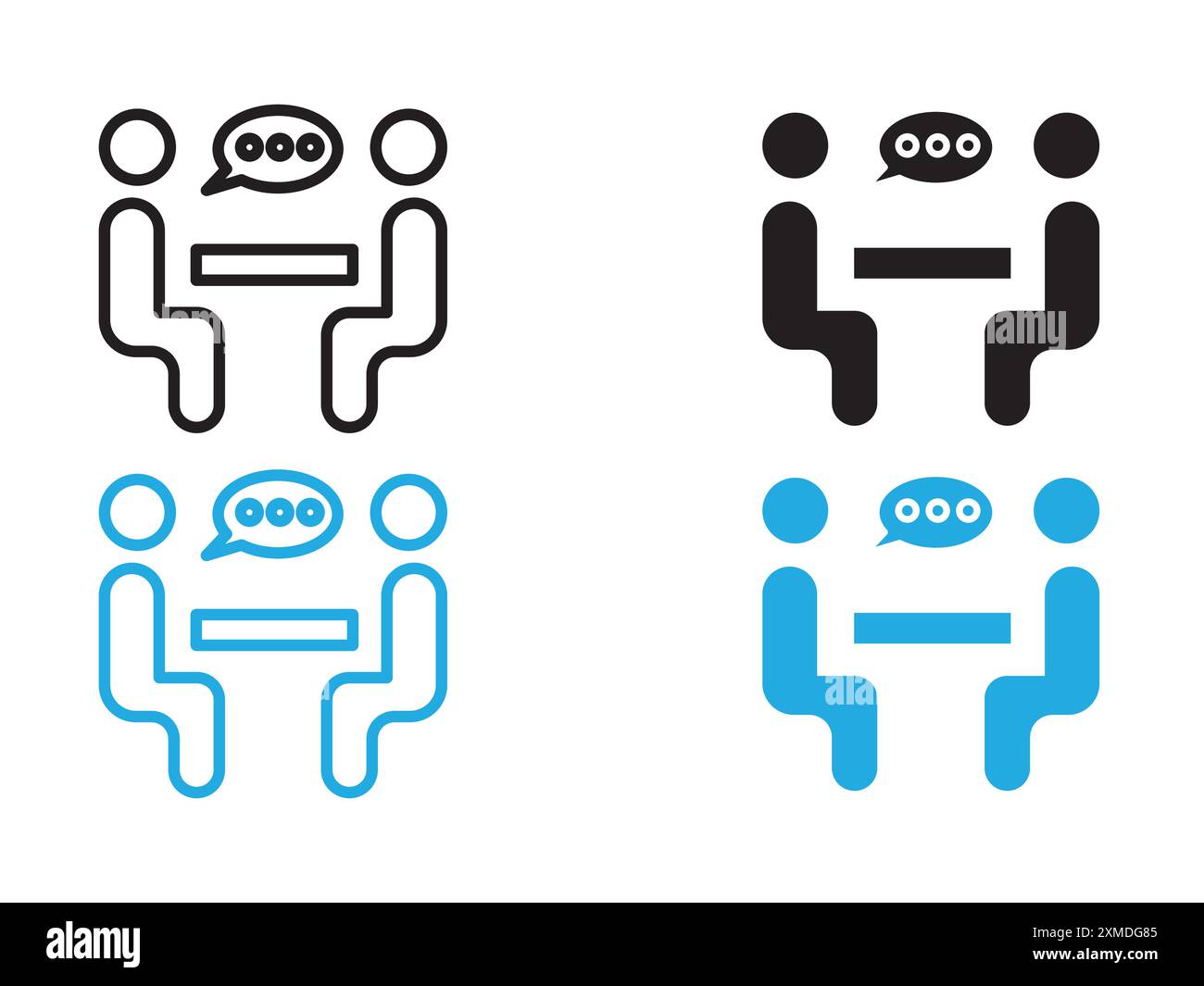 stile del contorno della raccolta insieme di simboli o logo della linea vettoriale dell'icona dello psicologo e del paziente Illustrazione Vettoriale