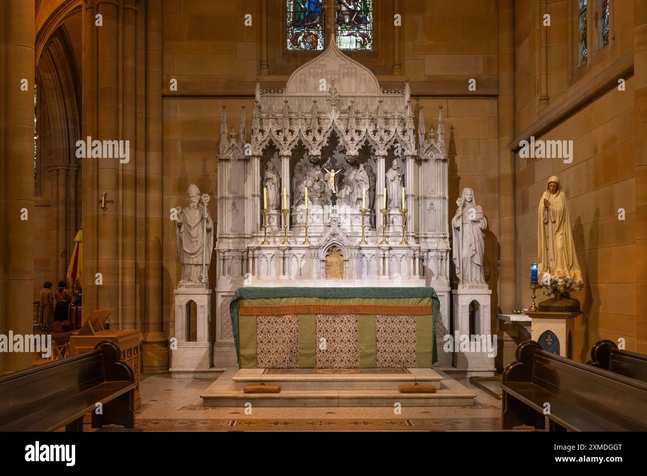 Interno della cattedrale di St. Mary a Sydney, Australia, New South Wales. Foto Stock