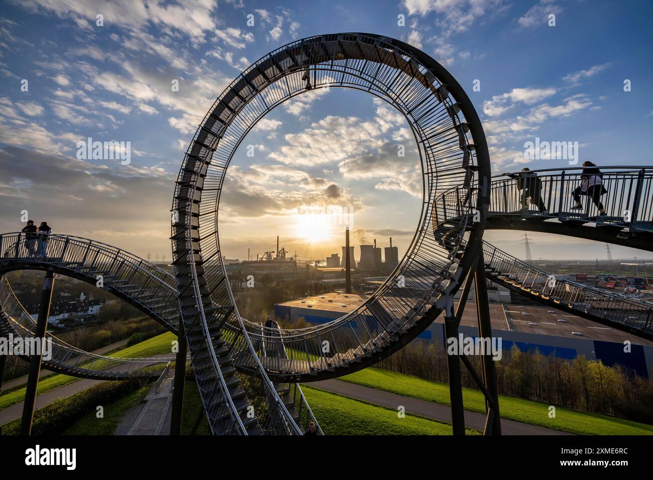 Huettenwerke Krupp-Mannesmann, HKM a Duisburg-Huettenheim, cokeria e 2 altiforni, impianto di sinterizzazione e centrale elettrica, Tiger & Turtle Foto Stock